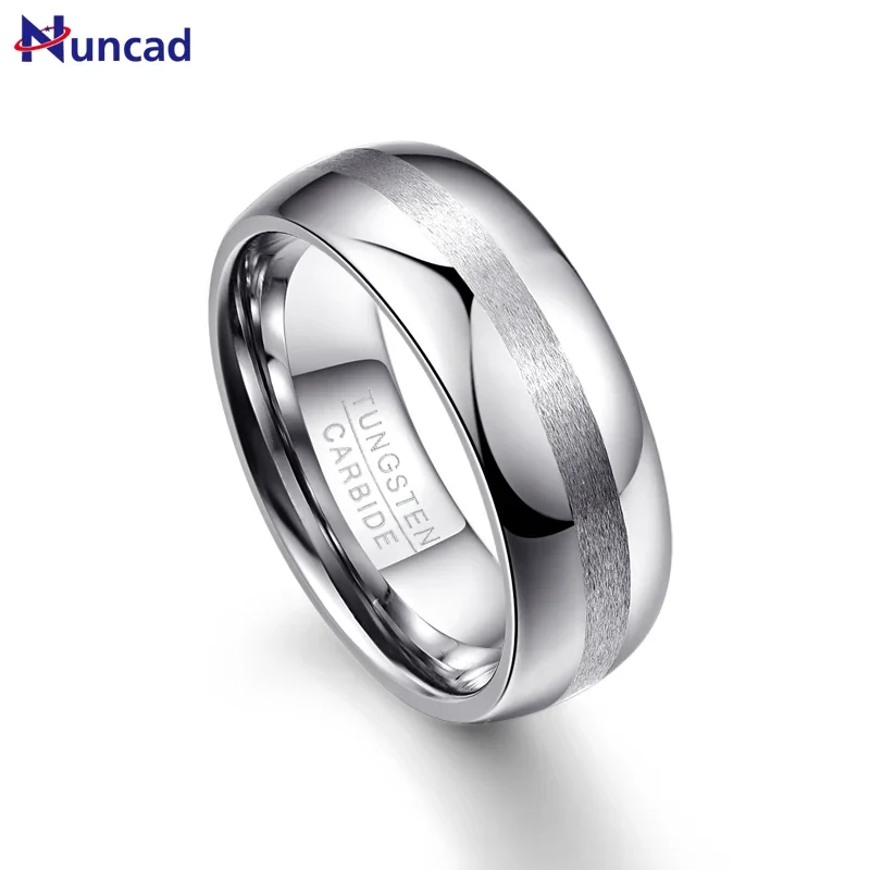 Nuncad Men's 8mm Matte Finish Brushed Center High Polished Domed Tungsten Wedding Band Rings Size 7-12
Nuncad Men's 8mm Matte Finish Brushed Center High Polished Domed Tungsten Wedding Band Rings Size 7-12