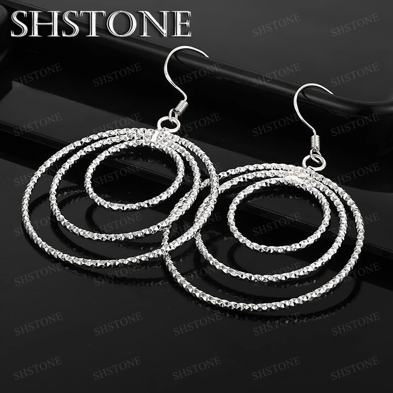 New Style Jewelry Fashion 925 Sterling Silver Circular Drop Earring Men Women Party Fine Wedding Valentine's Day Gift Accessorie
New Style Jewelry Fashion 925 Sterling Silver Circular Drop Earring Men Women Party Fine Wedding Valentine's Day Gift Accessorie