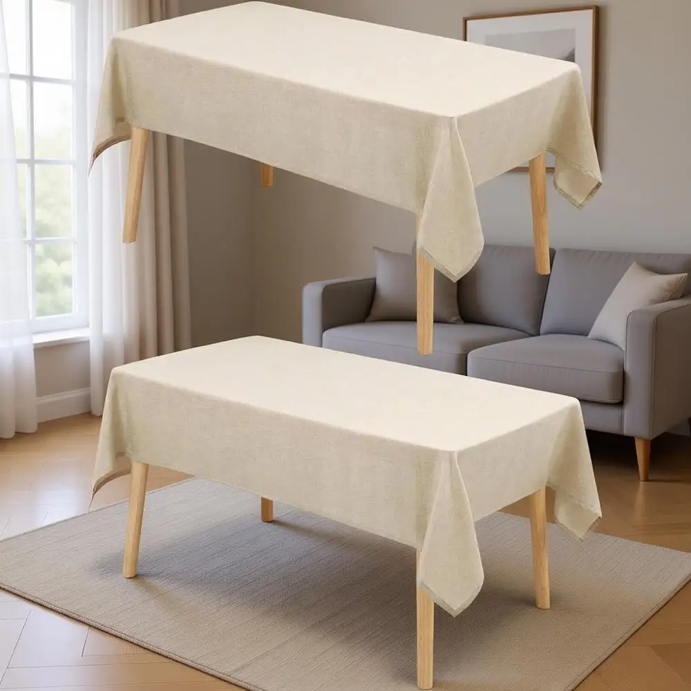 Набор из 2-х премиальных льняных скатертей - устойчивые к пятнам и складкам, моющиеся, для обедов или вечеринок, бежевые, 54x108 дюймов
Набор из 2-х премиальных льняных скатертей - устойчивые к пятнам и складкам, моющиеся, для обедов или вечеринок, бежевые, 54x108 дюймов