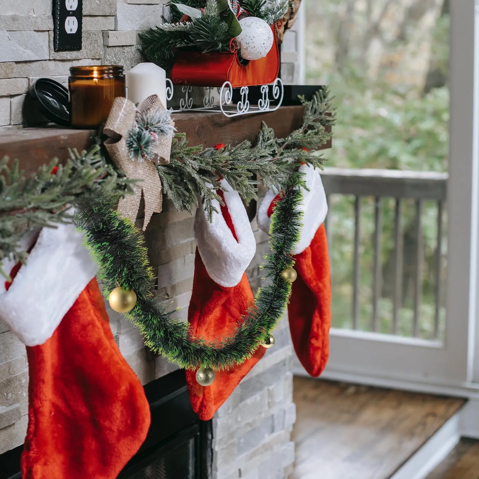 2Pcs Christmas Snowflake Tinsel Garlands Long Colored Strips Easy Cut Christmas Tree Decoration Xmas Party Garland Home Layout 
2Pcs Christmas Snowflake Tinsel Garlands Long Colored Strips Easy Cut Christmas Tree Decoration Xmas Party Garland Home Layout