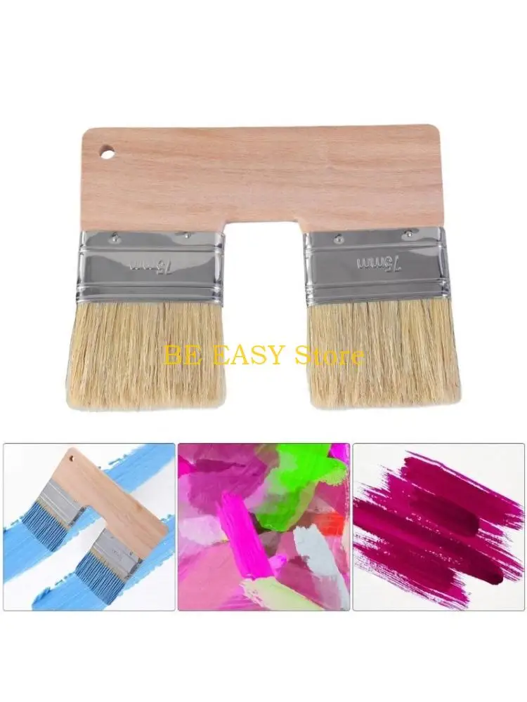 E28F Удобная ручка, двусторонняя кисть для рисования стен, строительный инструмент, плавное нанесение, подходит для художников,
E28F Удобная ручка, двусторонняя кисть для рисования стен, строительный инструмент, плавное нанесение, подходит для художников,