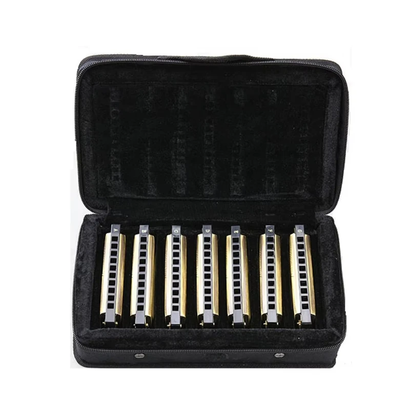 Seasound Factory Professional, набор из 7 ключей с 10 отверстиями, губная гармошка, губная гармошка, блюзовая арфа JH1020-7
Seasound Factory Professional, набор из 7 ключей с 10 отверстиями, губная гармошка, губная гармошка, блюзовая арфа JH1020-7
