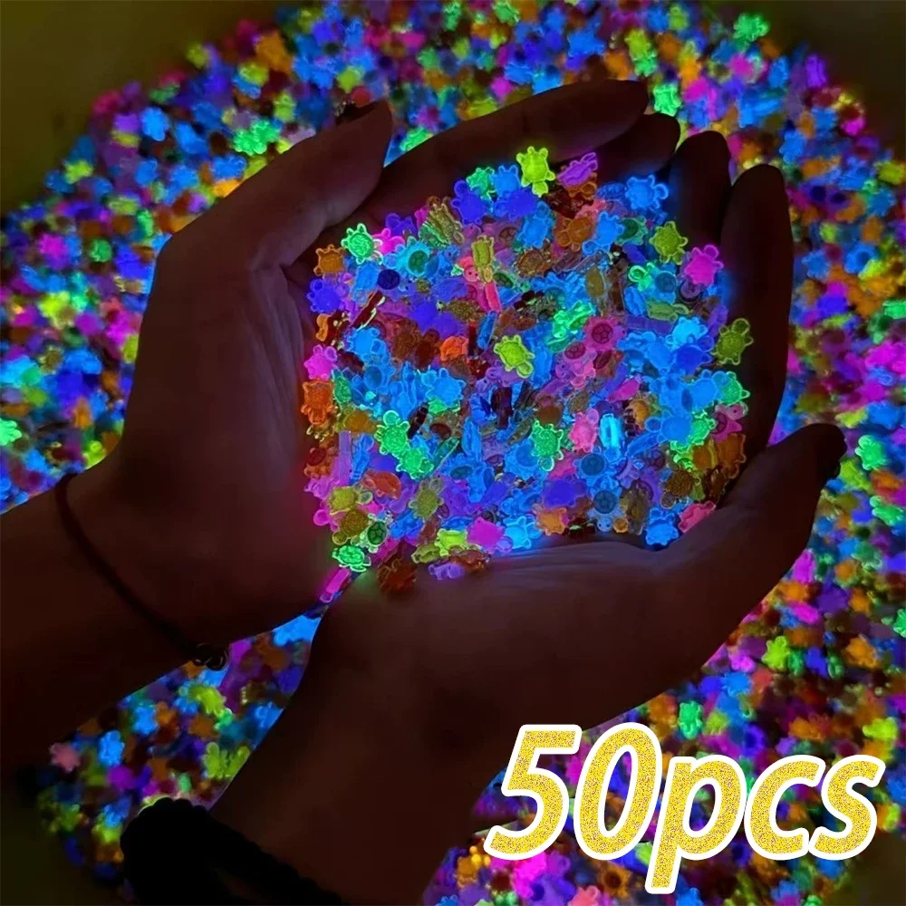 50/100/200Pcs Mixed Color Glow-in-the-Dark Turtle Nail Charms Mini Resin Luminous Tortoises Nail Art Decoration DIY Nail Supplie
50/100/200Pcs Mixed Color Glow-in-the-Dark Turtle Nail Charms Mini Resin Luminous Tortoises Nail Art Decoration DIY Nail Supplie