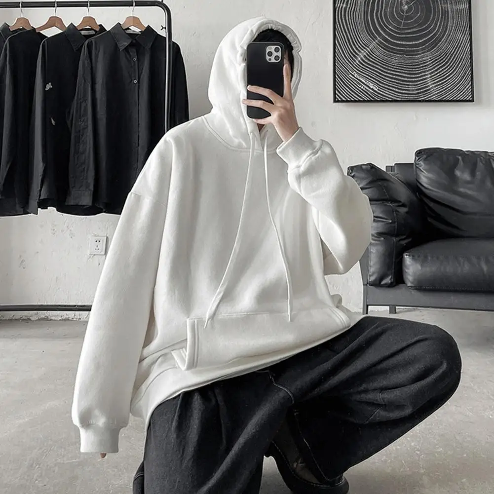 Loose Hoodie Cozy Plush Hoodie with Big Pockets for Men Warm Winter Sweatshirt with Elastic Cuff Hem Solid for Wear for Men
Loose Hoodie Cozy Plush Hoodie with Big Pockets for Men Warm Winter Sweatshirt with Elastic Cuff Hem Solid for Wear for Men