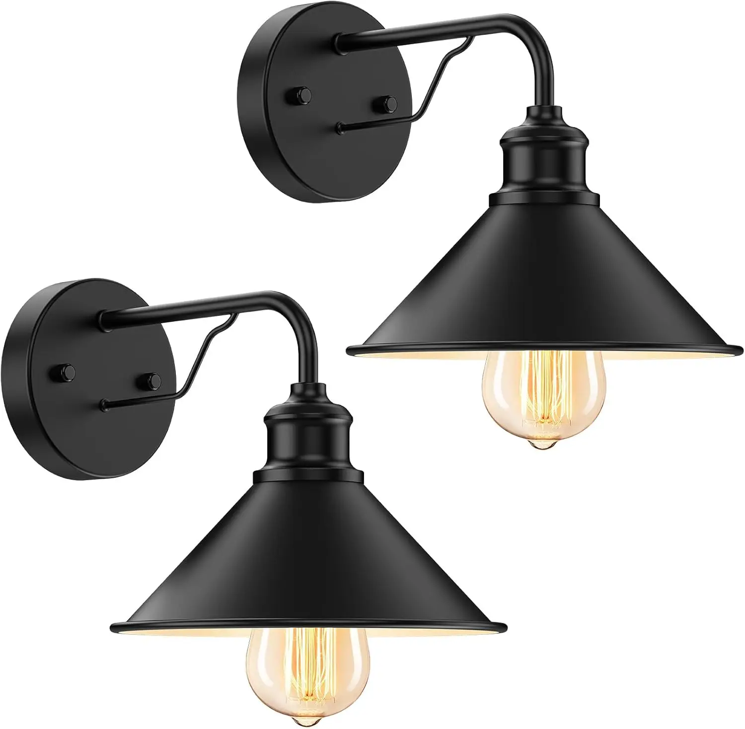 2 Packs Outdoor Lights for House Exterior Lighting Fixtures Gooseneck Black Wall Sconce, Classic Waterproof Outside Garage Light
2 Packs Outdoor Lights for House Exterior Lighting Fixtures Gooseneck Black Wall Sconce, Classic Waterproof Outside Garage Light