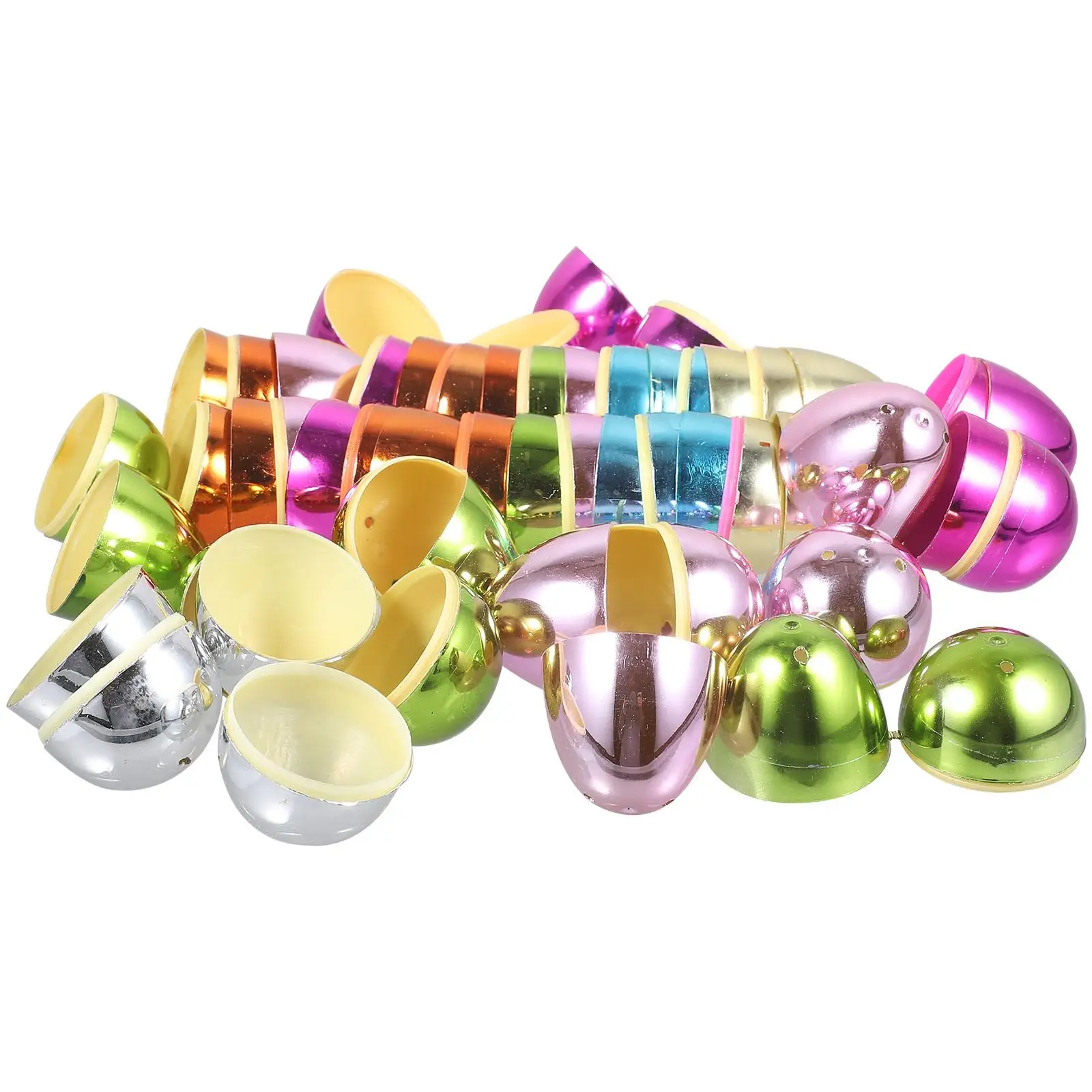 30 Pcs Colorful Plastic Fillable Candy Boxes Decorations Party Favor Ornaments Egg Shaped Toys Easter Supplies
30 Pcs Colorful Plastic Fillable Candy Boxes Decorations Party Favor Ornaments Egg Shaped Toys Easter Supplies
