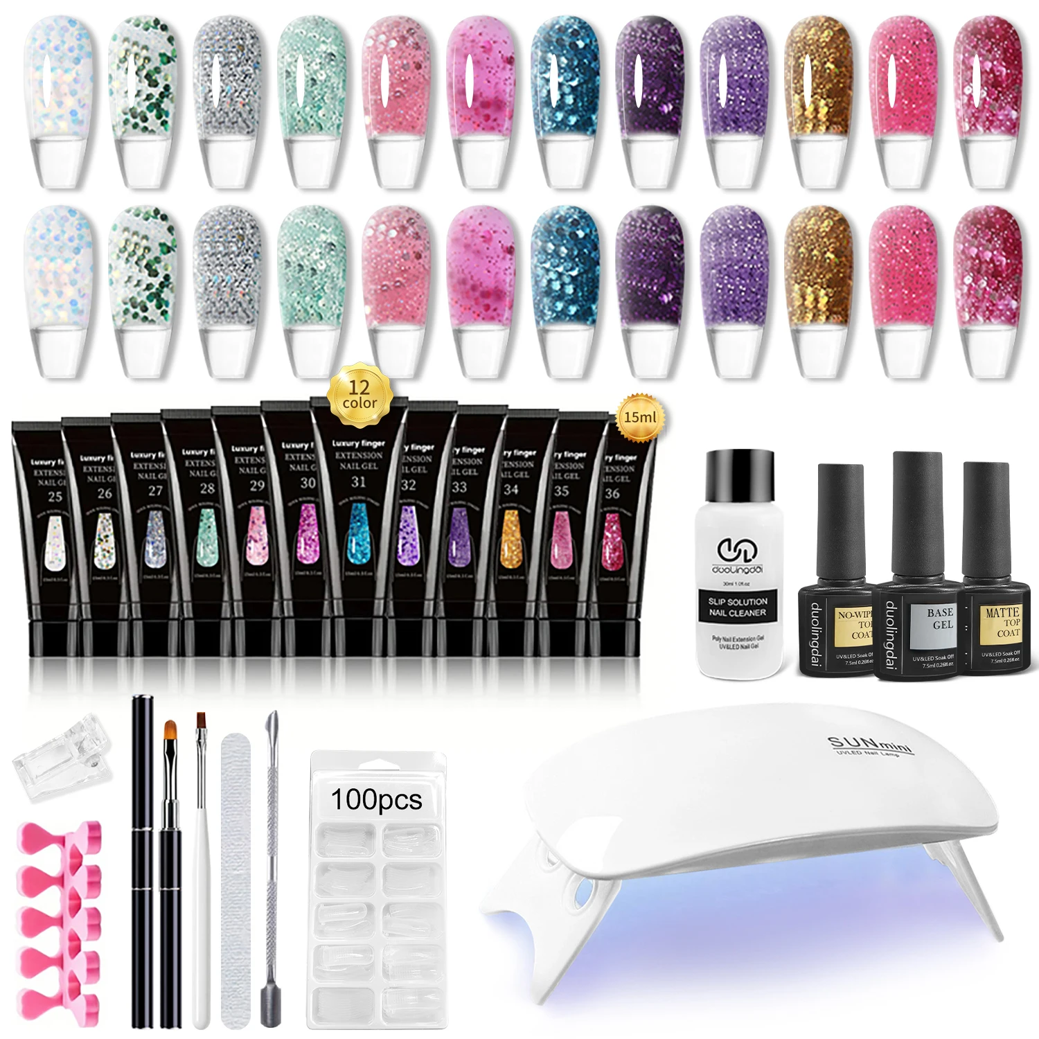 Poly GEL Nail Colors:20 Colors Nail Extension Gel Kit Bright Rainbow Pink Purple Blue Color Collection Poly Gel Nail Kit
Poly GEL Nail Colors:20 Colors Nail Extension Gel Kit Bright Rainbow Pink Purple Blue Color Collection Poly Gel Nail Kit