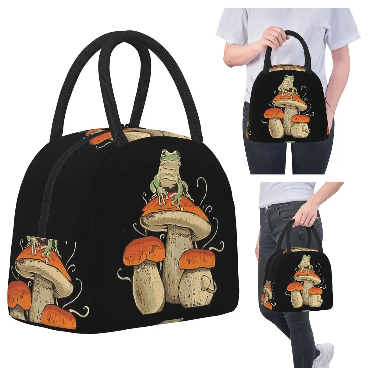 Boho Mushroom Frog Insulated Lunch Bag for Women Office Cooler Thermal Food Box Tote Leakproof Lunch Boxes Container
Boho Mushroom Frog Insulated Lunch Bag for Women Office Cooler Thermal Food Box Tote Leakproof Lunch Boxes Container