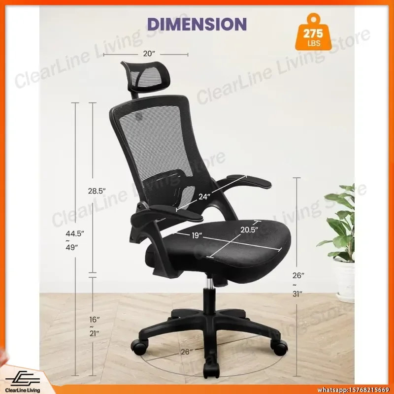 Ergonomic Adjustable Office Chair High Back Mesh Computer Chair for Home Office Gaming Task Chair with Lumbar Support and
Ergonomic Adjustable Office Chair High Back Mesh Computer Chair for Home Office Gaming Task Chair with Lumbar Support and