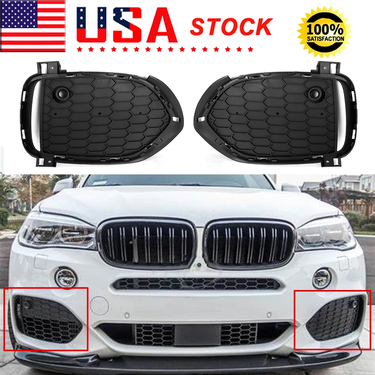 For 2014 2015 2016 2017 2018 BMW X5 F15 xDrive35d 35i 50i M Sport A Pair Front Bumper Fog Light Grille Frame Car Accessories
For 2014 2015 2016 2017 2018 BMW X5 F15 xDrive35d 35i 50i M Sport A Pair Front Bumper Fog Light Grille Frame Car Accessories