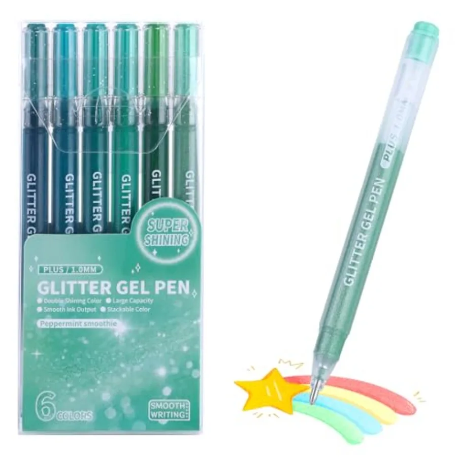 Glitter Effect Gel Pens, 6 Colors Sparkle Colored Gel Markers for Adult Coloring Books, Metallic Glitter Pens for Drawing, Scra
Glitter Effect Gel Pens, 6 Colors Sparkle Colored Gel Markers for Adult Coloring Books, Metallic Glitter Pens for Drawing, Scra