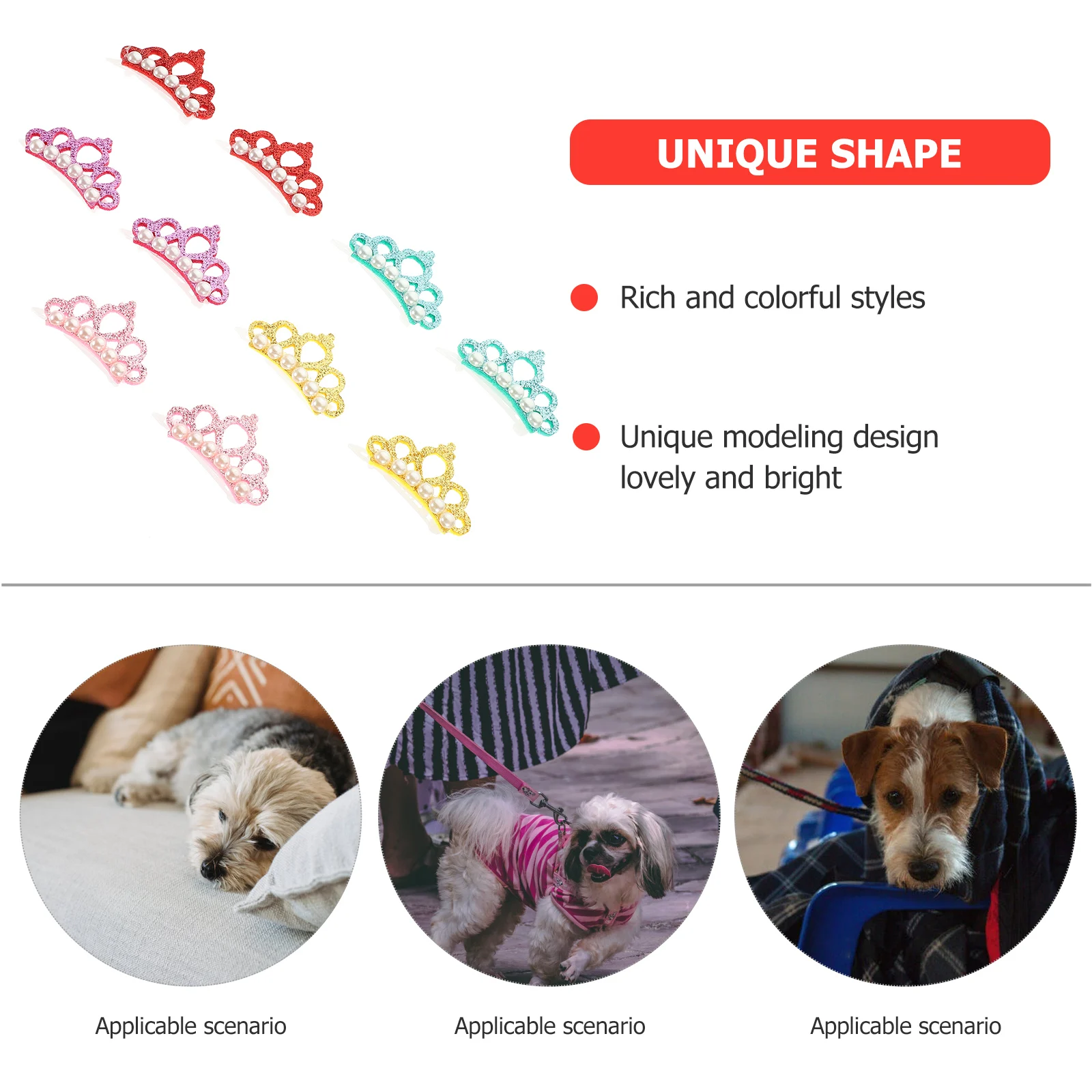 10Pcs Pet Hairpins Crown Shape Dog Hair Accessories Decorative Clips for Cats Small Dogs Perfect for Daily Activity
10Pcs Pet Hairpins Crown Shape Dog Hair Accessories Decorative Clips for Cats Small Dogs Perfect for Daily Activity