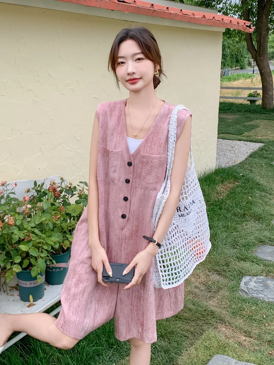 Pink Casual Loose Lightweight V-ne-piece Pants Women's Faion College Sle ort orts High Waist Commute Sle
Pink Casual Loose Lightweight V-ne-piece Pants Women's Faion College Sle ort orts High Waist Commute Sle