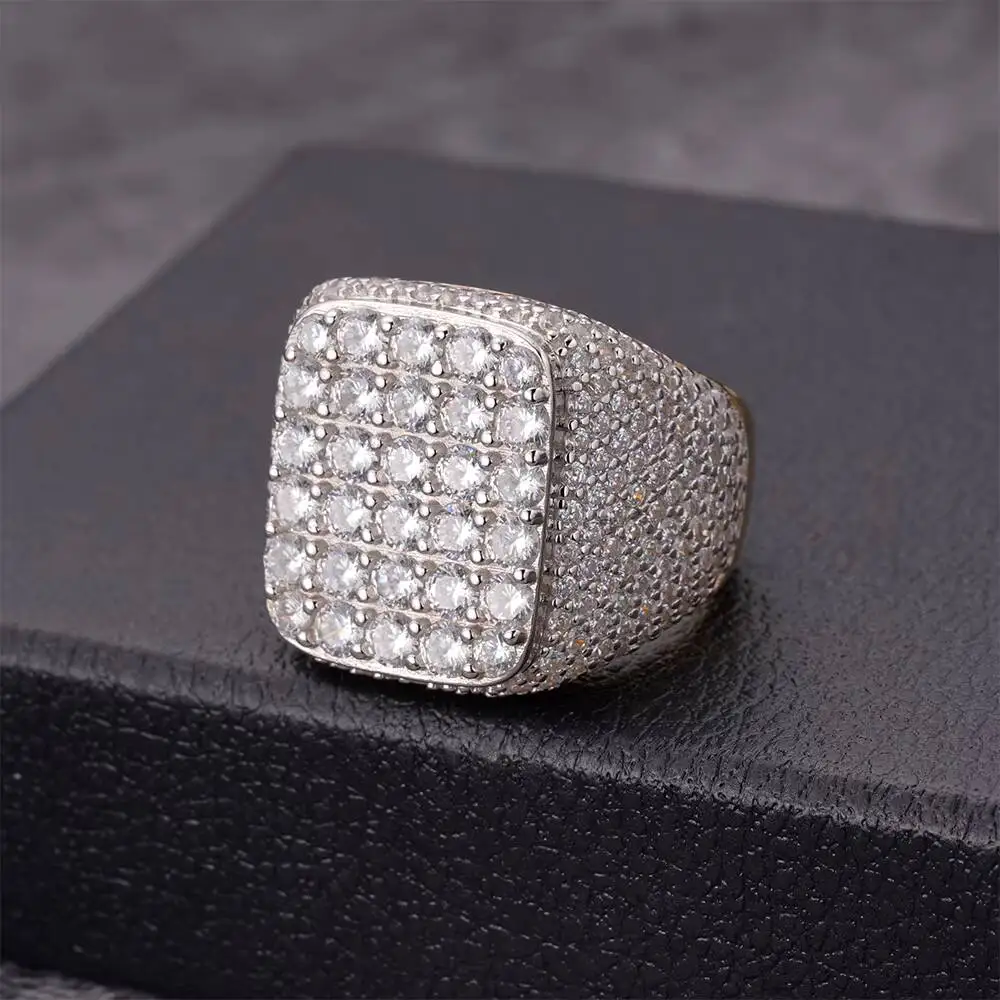 Hip Hop Fine Jewelry Moissanite Diamond Cubic Zirconia Zircon Ring Men 925 Sterling Silver Iced Out Custom Ring for Men
Hip Hop Fine Jewelry Moissanite Diamond Cubic Zirconia Zircon Ring Men 925 Sterling Silver Iced Out Custom Ring for Men