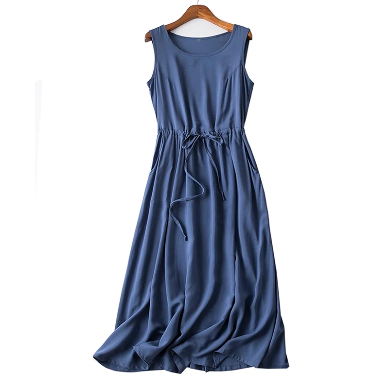 Women Spring Summer Sleeveless Dress Female 2024 new Casual Loose Dress Solid color O-neck Dress Vestidos
Women Spring Summer Sleeveless Dress Female 2024 new Casual Loose Dress Solid color O-neck Dress Vestidos