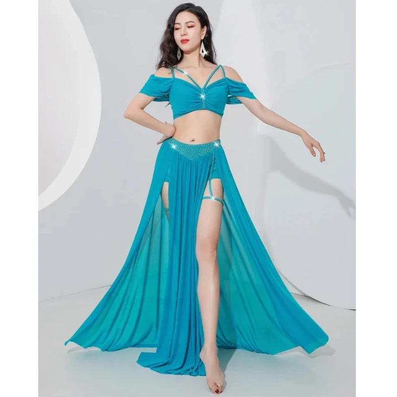 Belly Dancing Suit Women Mesh Short Sleeves Belly Dance Professional Suit for Top+sexy Split Long Skirt 2pcs Girl's Oriental
Belly Dancing Suit Women Mesh Short Sleeves Belly Dance Professional Suit for Top+sexy Split Long Skirt 2pcs Girl's Oriental