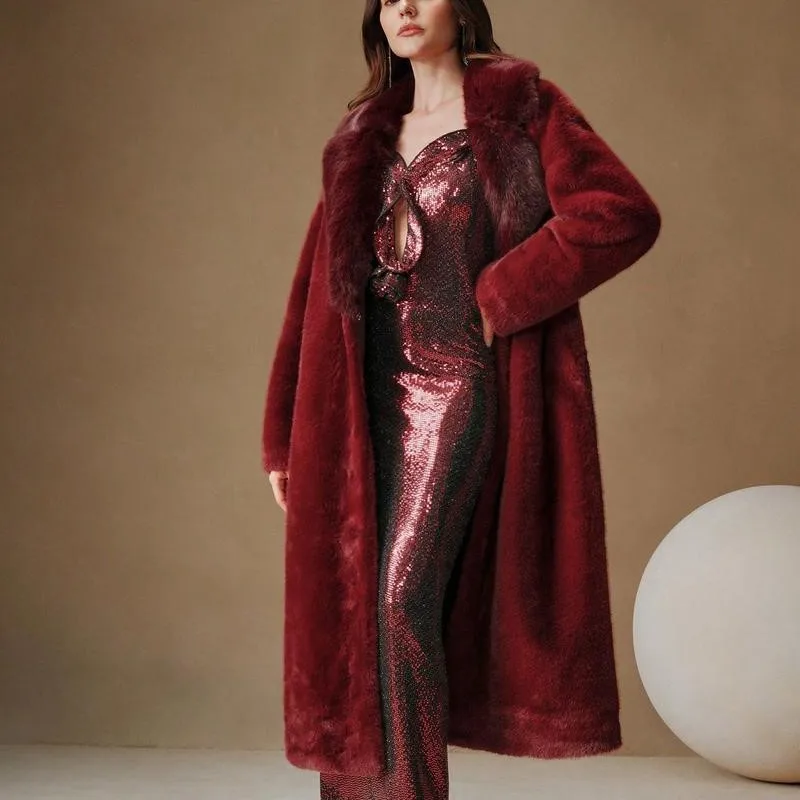 Fluffy Top Coats Women's Faux Fur Coat 2025 Winter Autumn Casual Long Length with Lapel & Faux Rabbit Fur Collar Warm Outwear
Fluffy Top Coats Women's Faux Fur Coat 2025 Winter Autumn Casual Long Length with Lapel & Faux Rabbit Fur Collar Warm Outwear