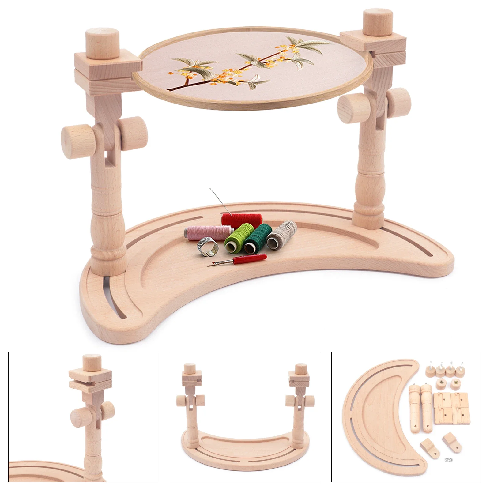 Desktop Embroidery Frame, Premium Beech Wood, 360° Adjustable Clamp, Fits Embroidery Hoops up to 11in, Easy Installation, Ideal
Desktop Embroidery Frame, Premium Beech Wood, 360° Adjustable Clamp, Fits Embroidery Hoops up to 11in, Easy Installation, Ideal