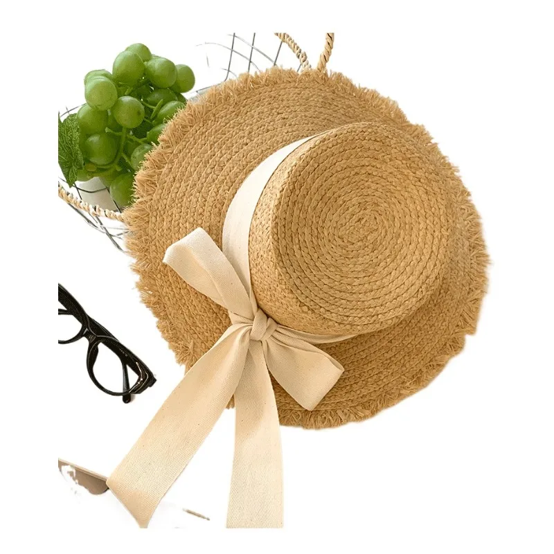 Bow Flat Top Straw Hat Women's Summer Holiday Seaside Beach Big Brim Shade Sun Hat
Bow Flat Top Straw Hat Women's Summer Holiday Seaside Beach Big Brim Shade Sun Hat