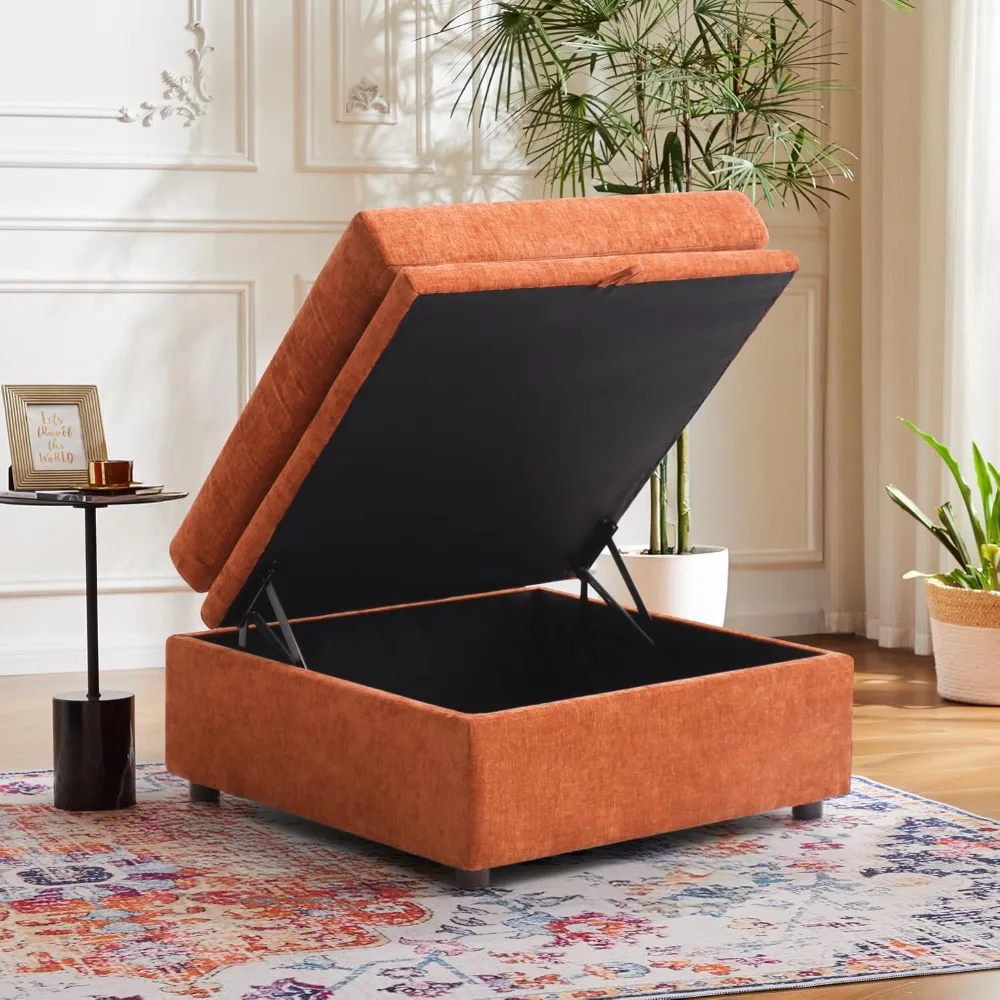 Removable Ottoman with Storage Terracotta, Customized
Removable Ottoman with Storage Terracotta, Customized