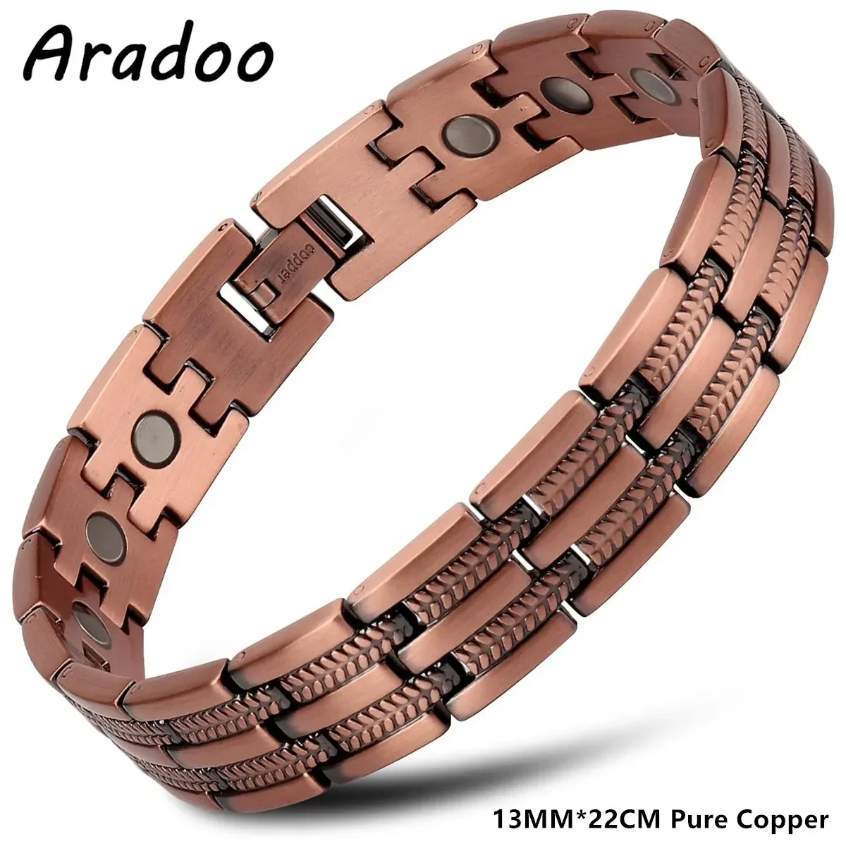 ARADOO пшеничный зерновой узор из чистой меди, магнитный браслет для мужчин, магнитотерапевтический браслет, подарок
ARADOO пшеничный зерновой узор из чистой меди, магнитный браслет для мужчин, магнитотерапевтический браслет, подарок