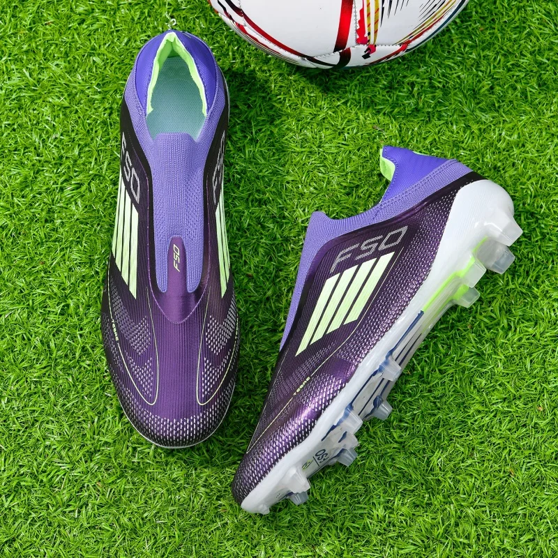 Purple Without-lace Mens Soccer Shoes Boys Training Non-Slip Turf Soccer Cleats TF/FG Football Sneakers Chuteira Campo 35-45
Purple Without-lace Mens Soccer Shoes Boys Training Non-Slip Turf Soccer Cleats TF/FG Football Sneakers Chuteira Campo 35-45