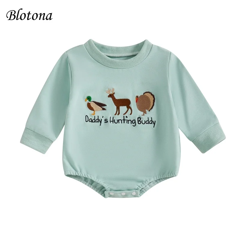 Blotona Baby Boy Fall Sweatshirt Romper Animal Embroidery Long Sleeve Round Neck Bubble Jumpsuit
Blotona Baby Boy Fall Sweatshirt Romper Animal Embroidery Long Sleeve Round Neck Bubble Jumpsuit