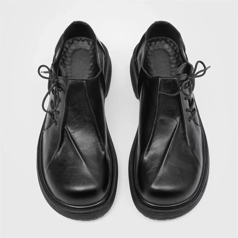 Кожаные мужские oes 2025 New Sle Briti Sle Thi Boted Head up Bla Heightening Commuting Folded oes
Кожаные мужские oes 2025 New Sle Briti Sle Thi Boted Head up Bla Heightening Commuting Folded oes