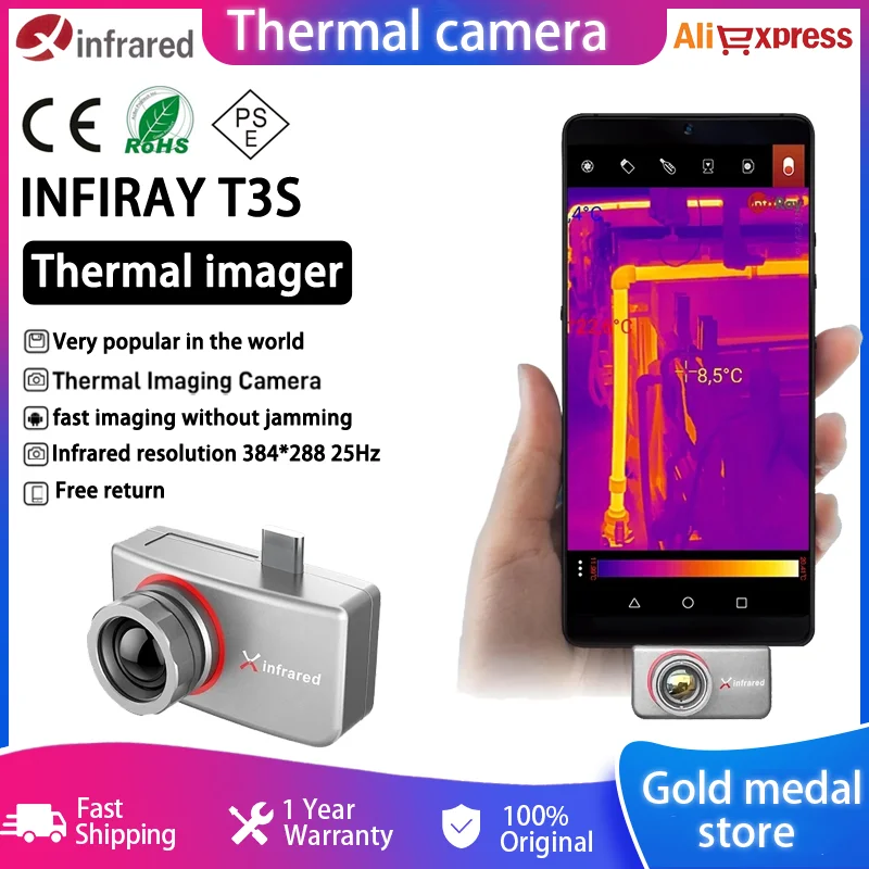 Тепловизор InfiRay для телефона, разрешение T3S, 384*288, 25 Гц, портативная инфракрасная камера ночного видения, обнаружение цепи, для улицы
Тепловизор InfiRay для телефона, разрешение T3S, 384*288, 25 Гц, портативная инфракрасная камера ночного видения, обнаружение цепи, для улицы