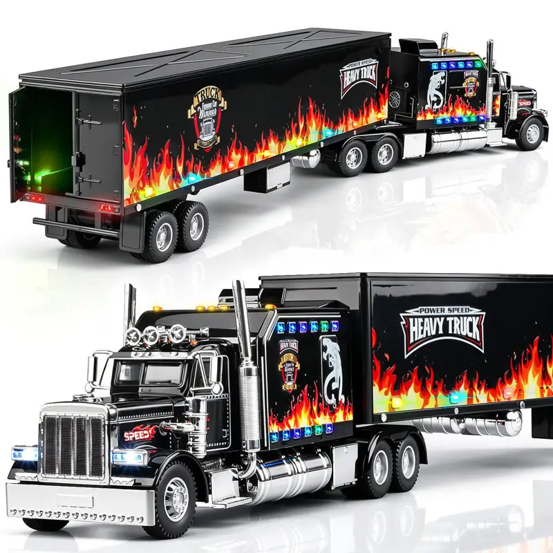 1/24 Alloy Heavy Semi Trailer Truck Head Car Diecasts Metal Container Truck Engineering Transport Vehicles Car Model Sound Light
1/24 Alloy Heavy Semi Trailer Truck Head Car Diecasts Metal Container Truck Engineering Transport Vehicles Car Model Sound Light