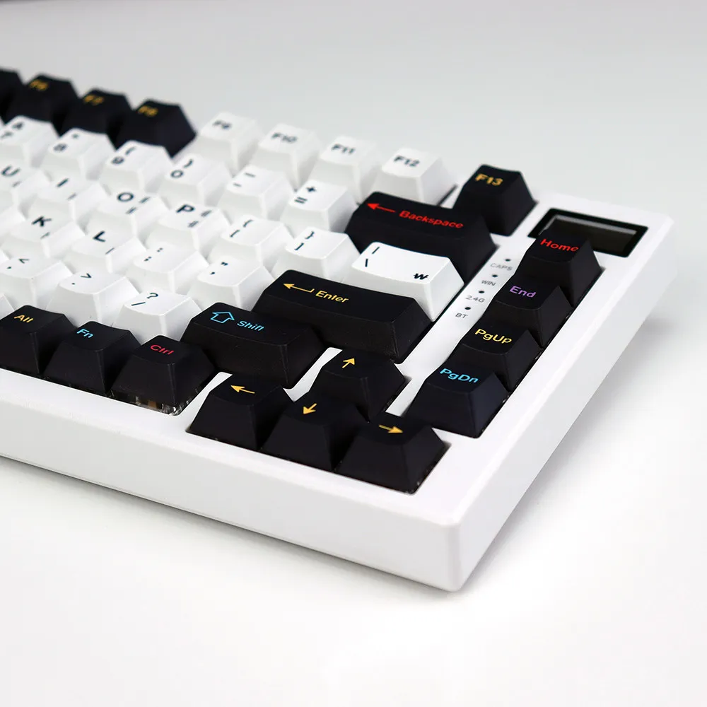 Black and white color keycap minimalist white PBT original five-sided sublimation 143 keys with column 61/68/75/84/980
Black and white color keycap minimalist white PBT original five-sided sublimation 143 keys with column 61/68/75/84/980
