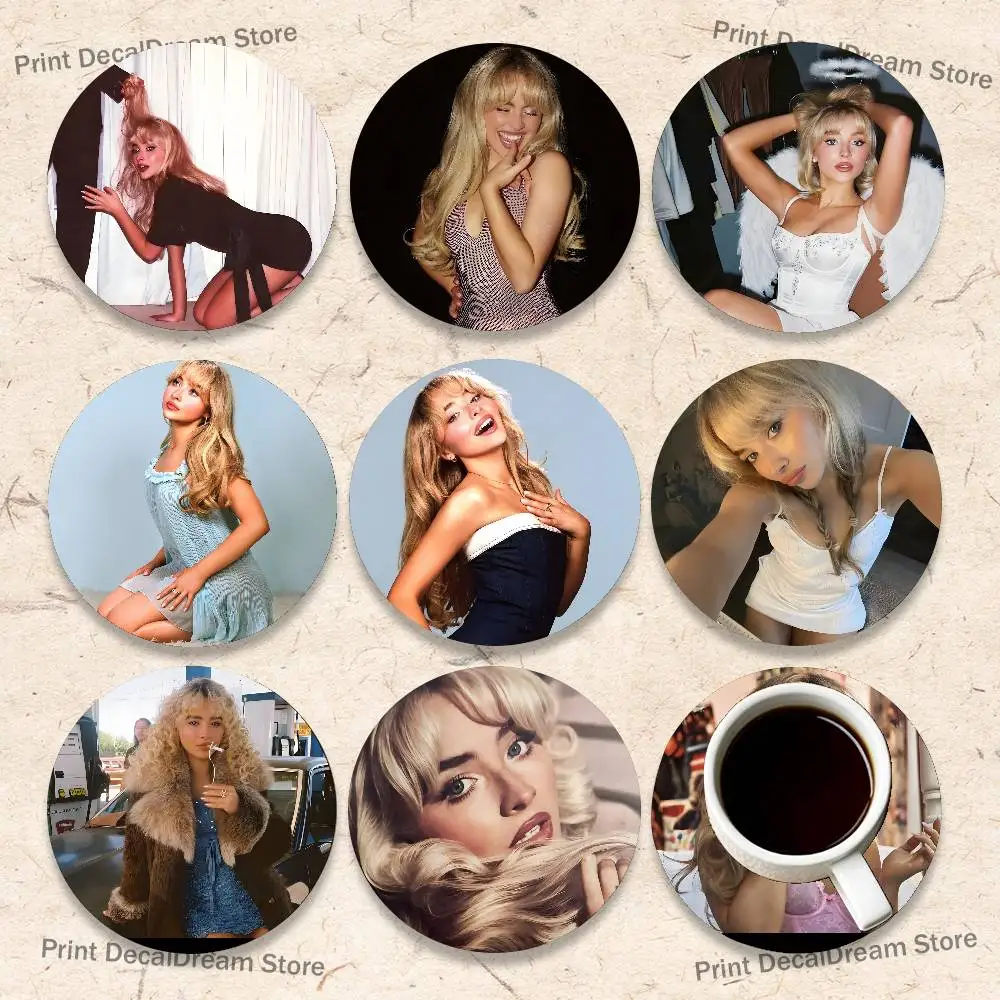 Singer S-Sabrina Carpenter Round Coaster Non-slip table mat Insulated Coasters Kitchen Dining Room Tabletop Decor
Singer S-Sabrina Carpenter Round Coaster Non-slip table mat Insulated Coasters Kitchen Dining Room Tabletop Decor