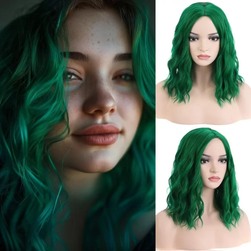 Women's synthetic wigs without bangs, short curly wavy hair, water wave corn perm hairstyle
Women's synthetic wigs without bangs, short curly wavy hair, water wave corn perm hairstyle