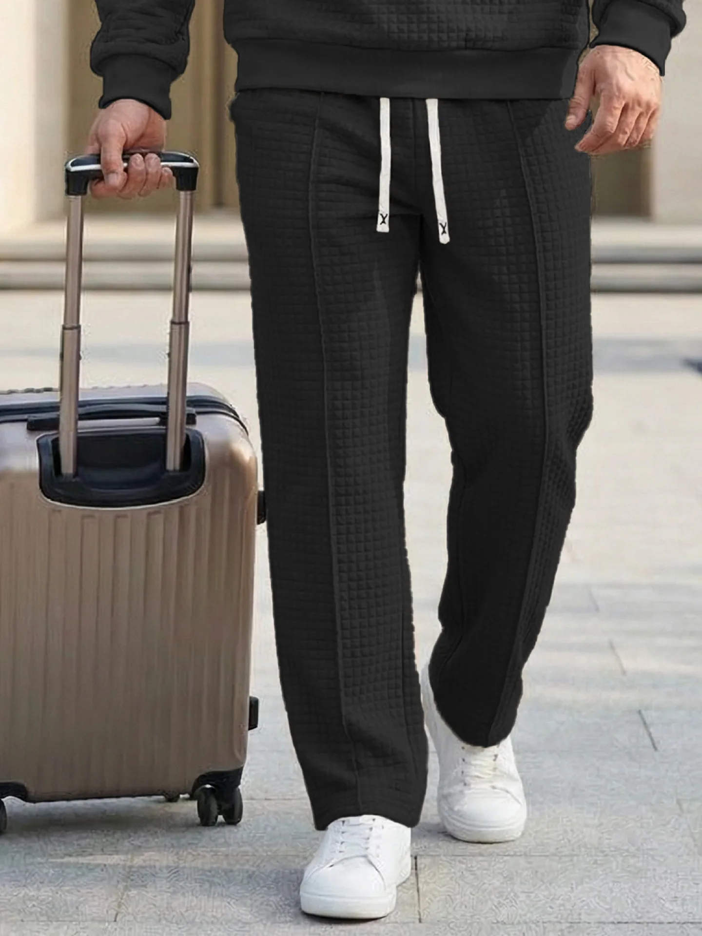 New Spring Summer Men's Long Pants, Elastic Waist Loose Fit Outdoor Sports Casual Waffle Pattern, Trendy Fashionable Comfortable
New Spring Summer Men's Long Pants, Elastic Waist Loose Fit Outdoor Sports Casual Waffle Pattern, Trendy Fashionable Comfortable