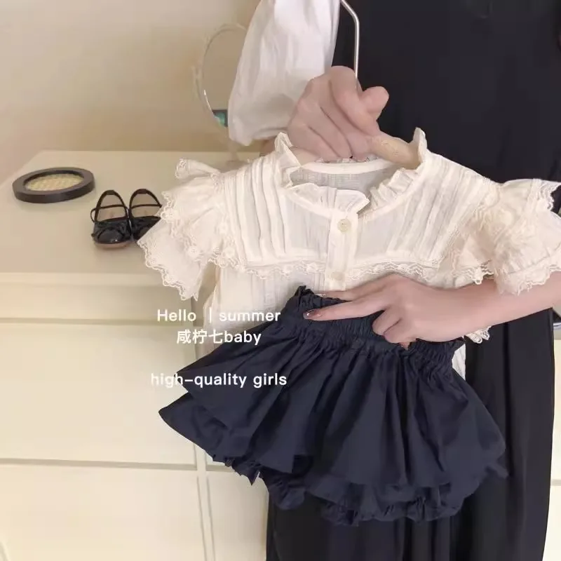 Children Clothes Set Summer New Girls Lace Fashion Short Suit Kids Boutique Clothes Birthday Party Outfit
Children Clothes Set Summer New Girls Lace Fashion Short Suit Kids Boutique Clothes Birthday Party Outfit