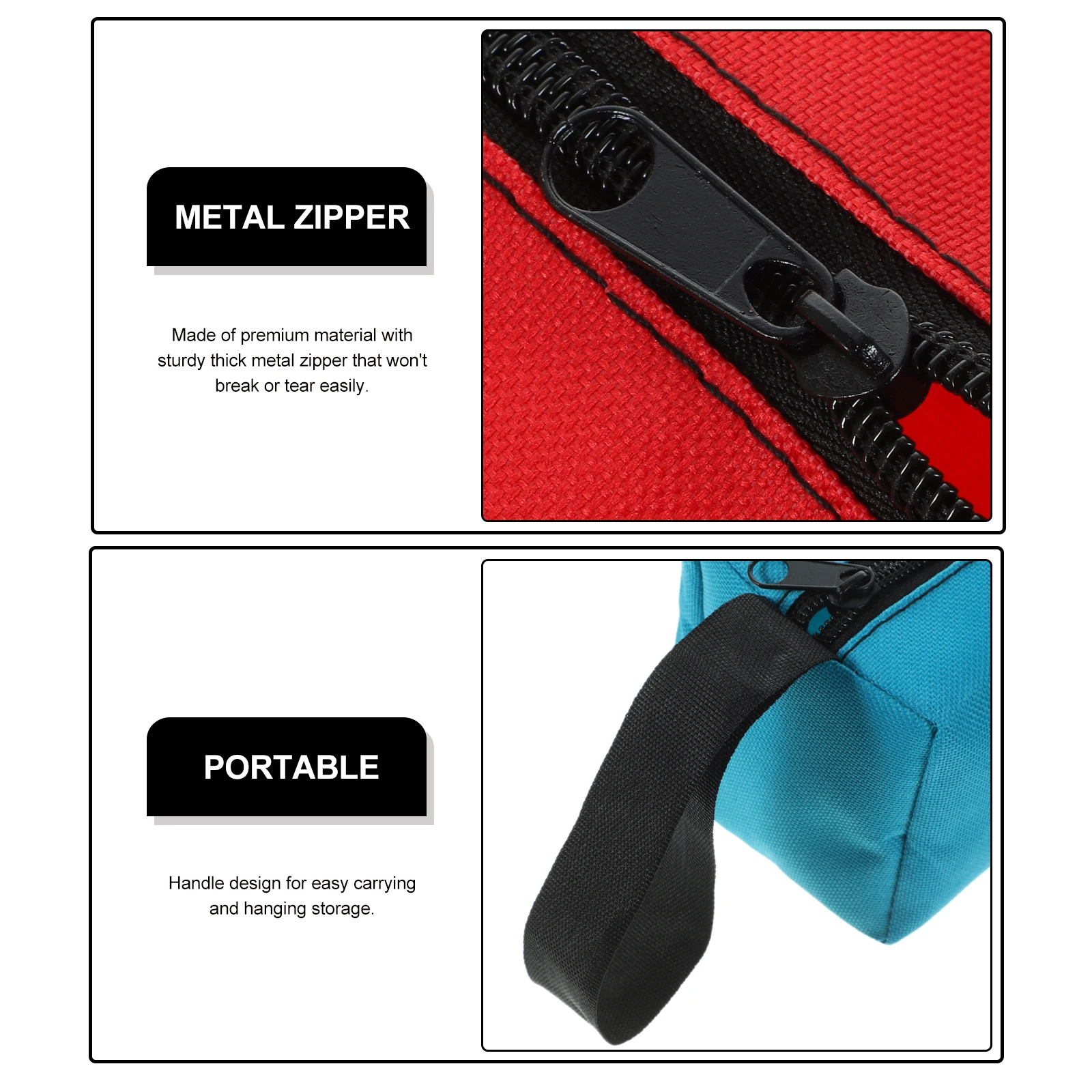 5pcs Tool Storage Bag Small Colorful Zipper Pouches for Wrenches Sockets Polyester Organizer Bags Hardware Accessories Container
5pcs Tool Storage Bag Small Colorful Zipper Pouches for Wrenches Sockets Polyester Organizer Bags Hardware Accessories Container