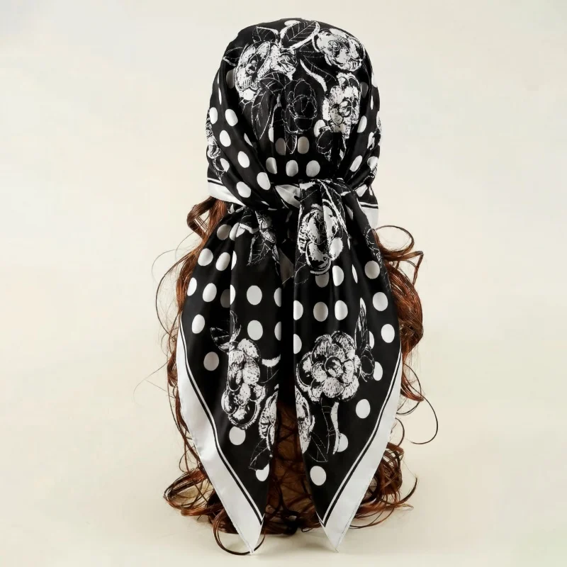 Luxury Satin Square Scarf Summer Women Hijab Monochrome Camellia Polka Dot Neck Tie Headband Breathable Elegant Accessory
Luxury Satin Square Scarf Summer Women Hijab Monochrome Camellia Polka Dot Neck Tie Headband Breathable Elegant Accessory