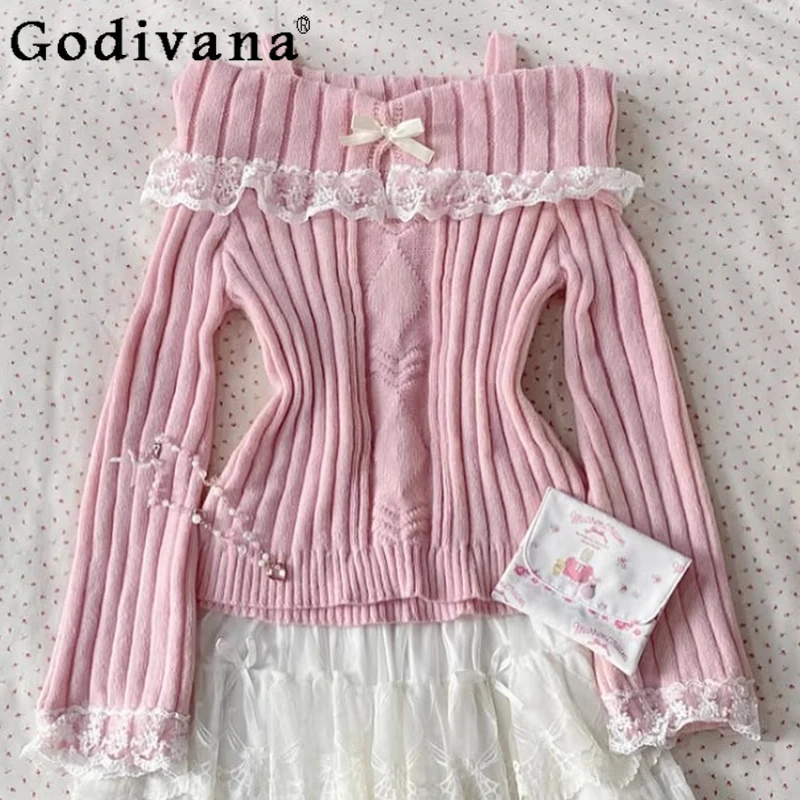 Autumn New Beautiful Bow Sweater Women's Original French Fashion Sweet Sweater Female Long Sleeve Pink Lace Lolita Sweater
Autumn New Beautiful Bow Sweater Women's Original French Fashion Sweet Sweater Female Long Sleeve Pink Lace Lolita Sweater