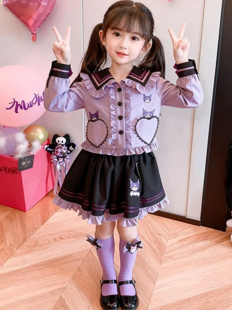 Sanrio Kuromi Children's Cosplay Jk Uniform Academy Style Long Sleeves Pleated Skirt Girls Gifts Cartoon Doll Collar Clothes
Sanrio Kuromi Children's Cosplay Jk Uniform Academy Style Long Sleeves Pleated Skirt Girls Gifts Cartoon Doll Collar Clothes