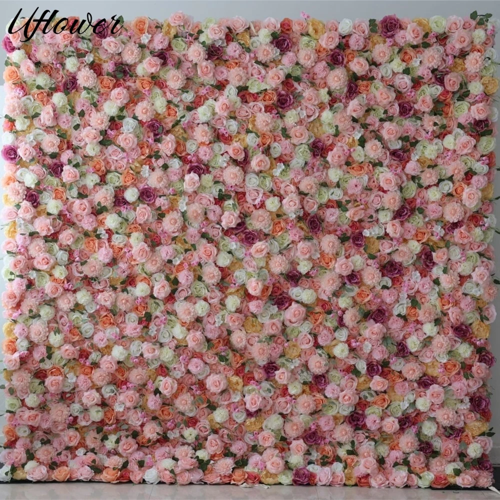 Uflower Colorful Pink Yellow Rose Wedding Background 3D Rose Fabric Flower Wall Arrangement Party Event Props Window Display
Uflower Colorful Pink Yellow Rose Wedding Background 3D Rose Fabric Flower Wall Arrangement Party Event Props Window Display