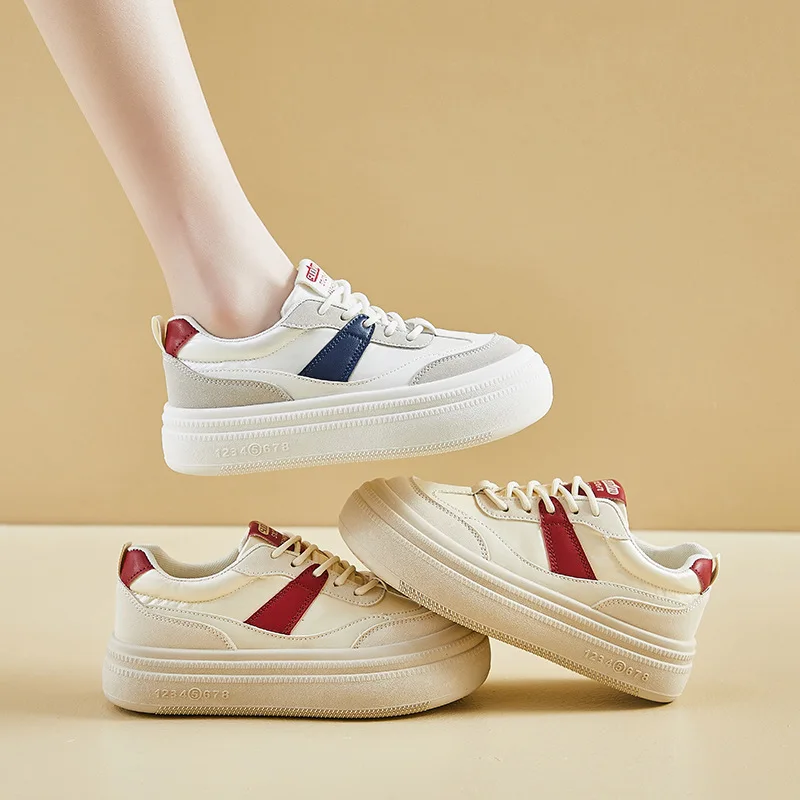 Soft Leather Platform Casual Shoes Women's Spring 2025 Fashion Bread Board Thick Bottom Flat Shoes Comfortable All-Match
Soft Leather Platform Casual Shoes Women's Spring 2025 Fashion Bread Board Thick Bottom Flat Shoes Comfortable All-Match