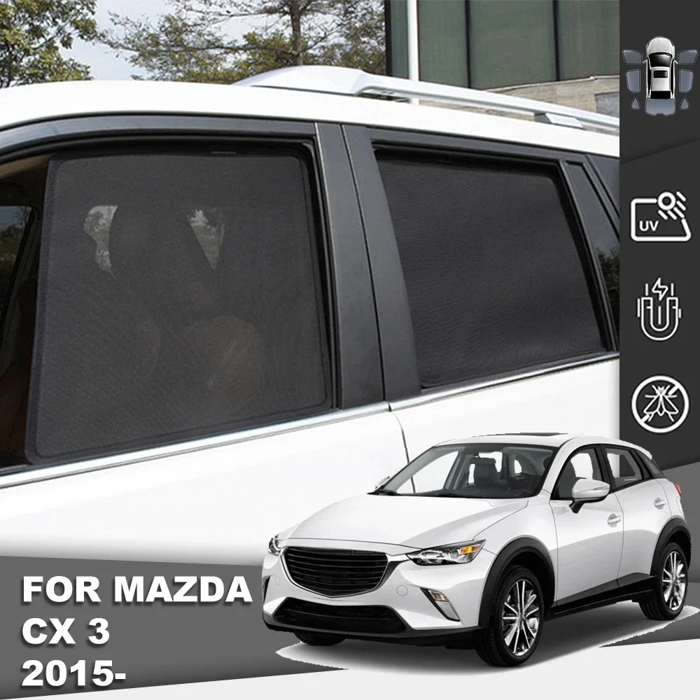 Magnetic Car Sunshade For Mazda CX-3 CX3 DK (2014-2024) Front Windshield Curtain Rear Side Baby Window Mesh Sun Shade Visor
Magnetic Car Sunshade For Mazda CX-3 CX3 DK (2014-2024) Front Windshield Curtain Rear Side Baby Window Mesh Sun Shade Visor