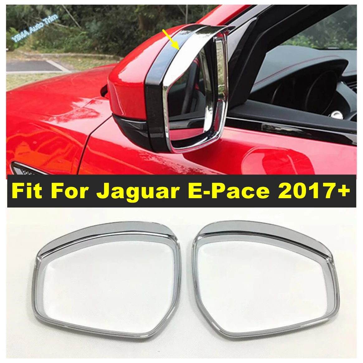 ABS Rearview Mirror Rain Shade Rainproof Frame Protection Cover Trim For Jaguar E-Pace 2017 - 2023 Chrome Exterior Accessories
ABS Rearview Mirror Rain Shade Rainproof Frame Protection Cover Trim For Jaguar E-Pace 2017 - 2023 Chrome Exterior Accessories