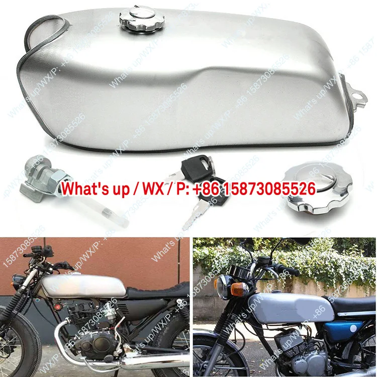 Motorcycle Retro Fuel Tank RD50/RD350 Capacity 9 Liters (2.4 Gallons) CG125
Motorcycle Retro Fuel Tank RD50/RD350 Capacity 9 Liters (2.4 Gallons) CG125