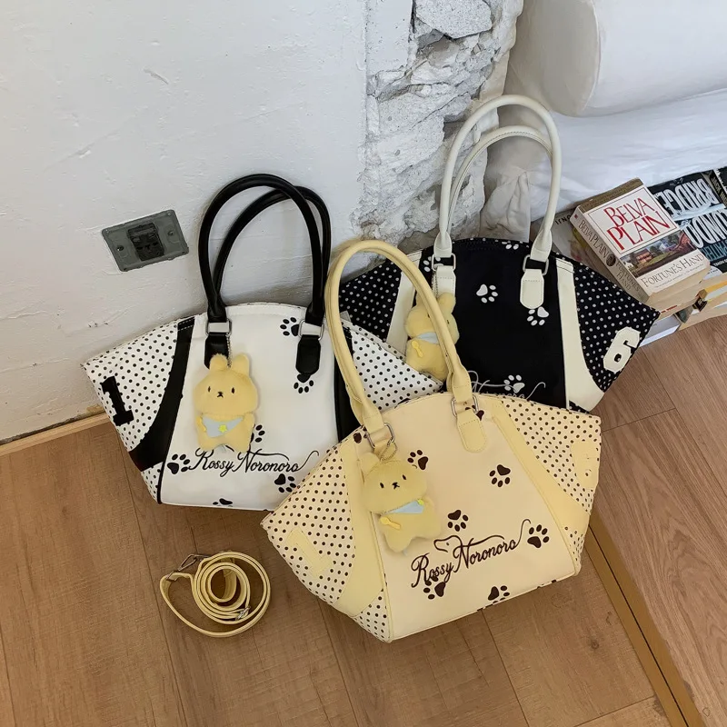 New Fashion Polka Dot Tote Bag Large Capacity Commuter Single Shoulder Bag High Appearance Personalized Baseball Tote Bag
New Fashion Polka Dot Tote Bag Large Capacity Commuter Single Shoulder Bag High Appearance Personalized Baseball Tote Bag