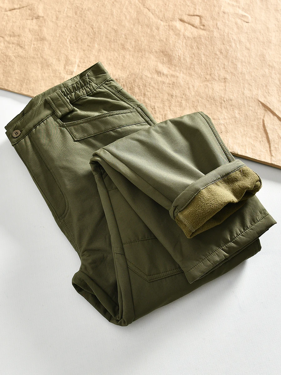 Waterproof Windproof Fleece Lined Casual Multi Pocket Tactical Work Pants Men's Autumn Winter Warm Leisure Straight Leg Trousers
Waterproof Windproof Fleece Lined Casual Multi Pocket Tactical Work Pants Men's Autumn Winter Warm Leisure Straight Leg Trousers