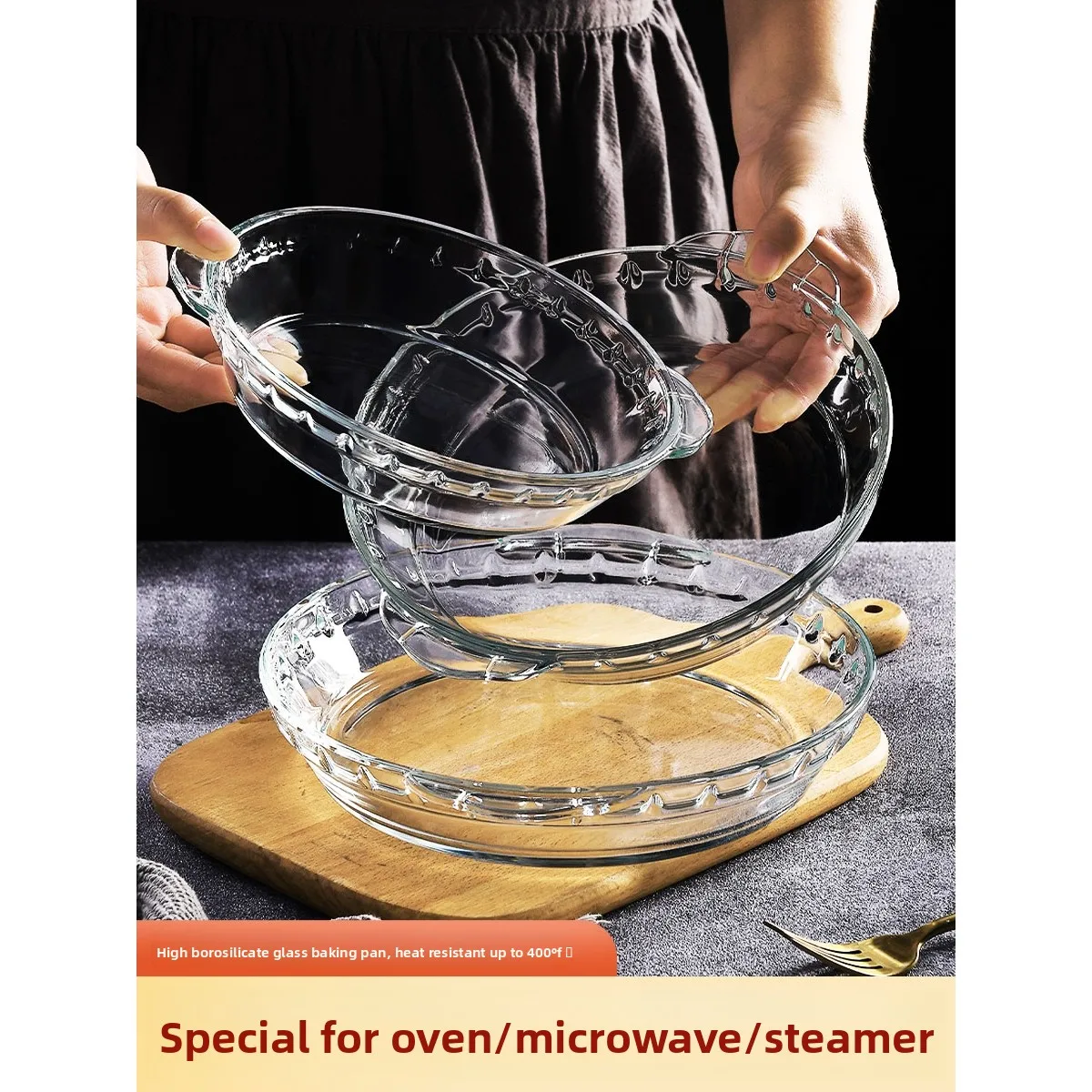 High Temperature Resistant Glass Baking Tray Abalone Plate Home Use Di Oven Microwave Heating Special round ape 9 Inches
High Temperature Resistant Glass Baking Tray Abalone Plate Home Use Di Oven Microwave Heating Special round ape 9 Inches