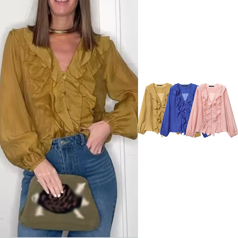Women's Shirts Summer 2025 New Chic Slim V-neck Elegant Travel Shirts Tops Women's Summer Fashion Street Joker Youth Shirts
Women's Shirts Summer 2025 New Chic Slim V-neck Elegant Travel Shirts Tops Women's Summer Fashion Street Joker Youth Shirts