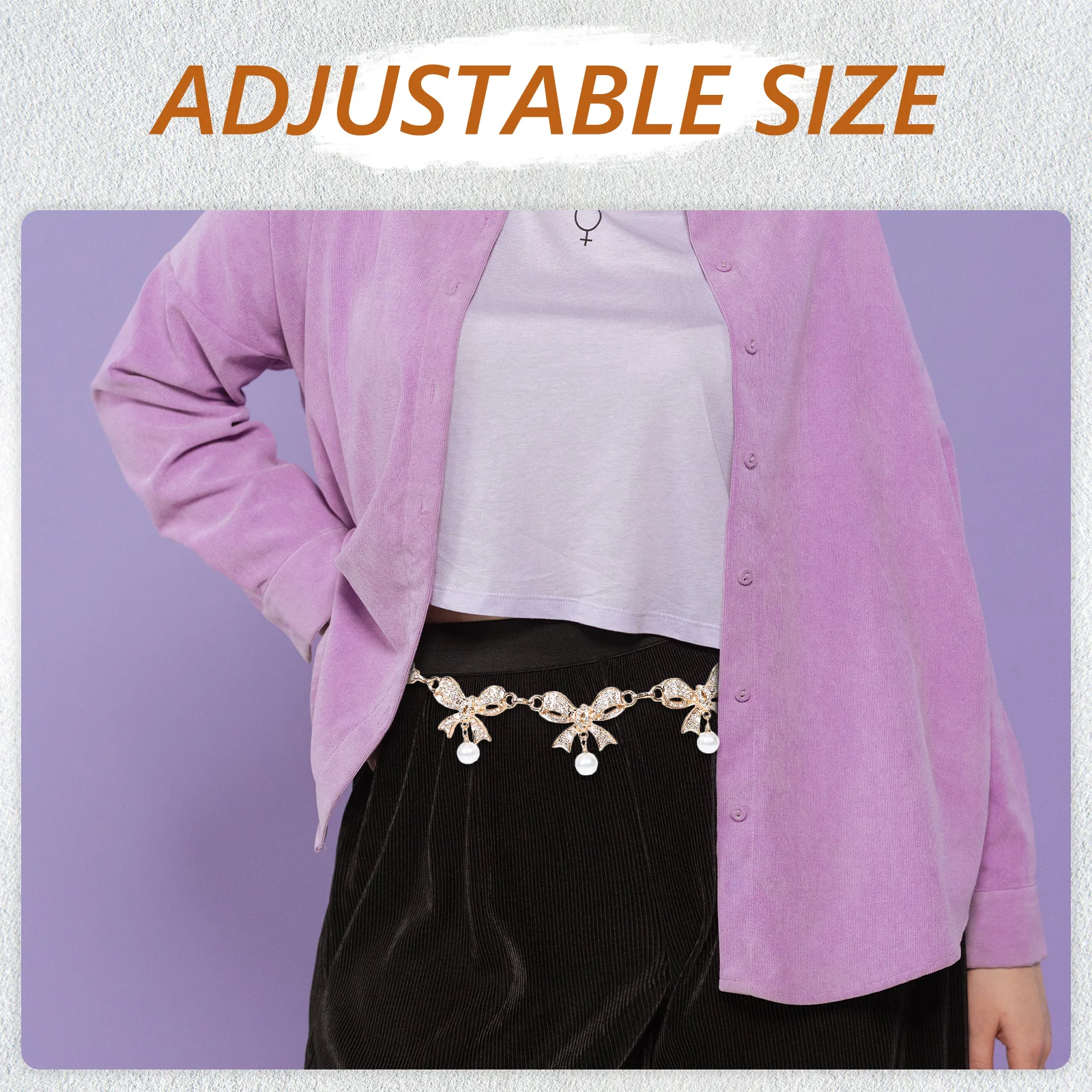 Bowknot Waist Chain Metal Lady Body Chain Adjustable Belt Jewelry Waist Accessories for Dress Bowknot Accessories for Women
Bowknot Waist Chain Metal Lady Body Chain Adjustable Belt Jewelry Waist Accessories for Dress Bowknot Accessories for Women