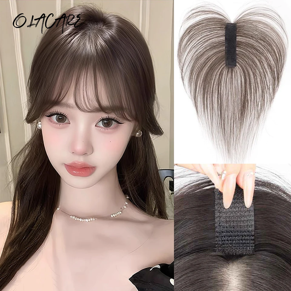 OLACARE Synthetic Topper Hairpiece False Bang Clip-In Bangs Extension Natural Fake Fringe Invisible Clourse Hairpiece for Women
OLACARE Synthetic Topper Hairpiece False Bang Clip-In Bangs Extension Natural Fake Fringe Invisible Clourse Hairpiece for Women